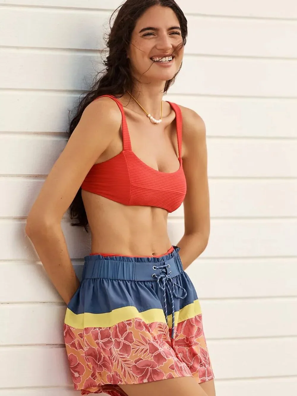Anthropologie - Celandine Flirty Surf Trunks Medium Multi floral NWT